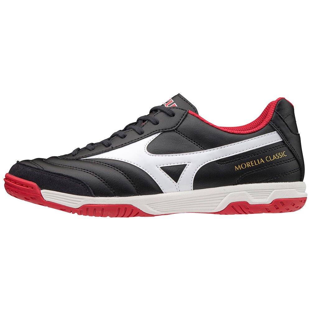 Damske Kopačky Mizuno Morelia Sala Classic IN Čierne/Biele/Červené Vypredaj TNUZ02941